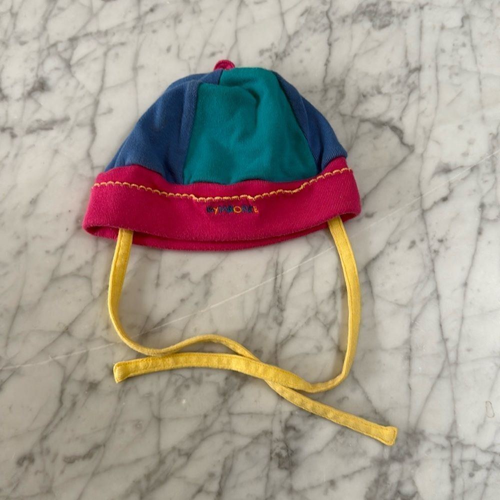 Vintage Rainbow GYMBOREE Colorblock SUMMER HAT OS